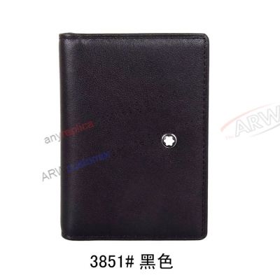 AAA Classic Model Mont Blanc Card Holder - Black Soft Leather Card Holder 